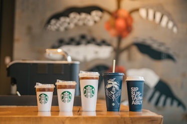 Starbucks launches reusable cup option for mobile and drive-thru orders -  ABC News