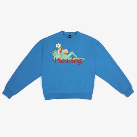 The Pleasing Crewneck in Sky Blue