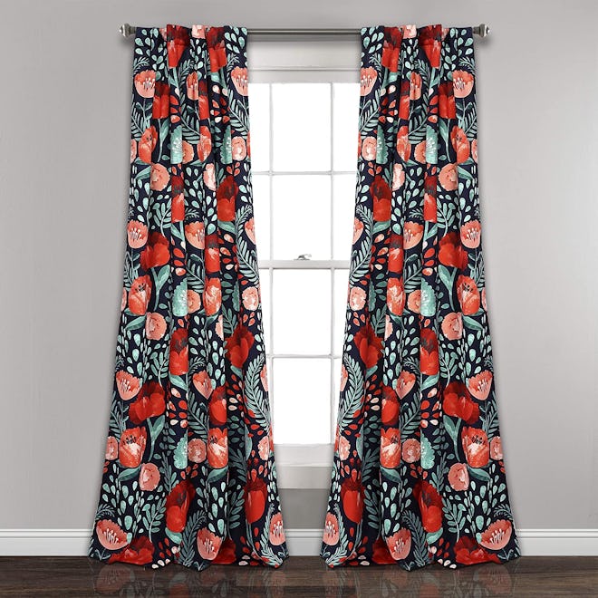 Lush Decor Poppy Garden Curtains