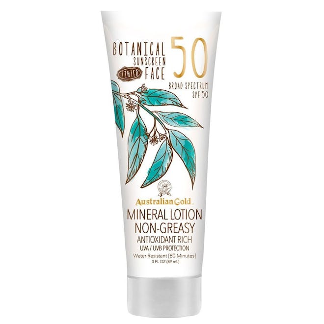 Australian Gold Botanical Sunscreen Tinted Face Mineral Lotion SPF 50