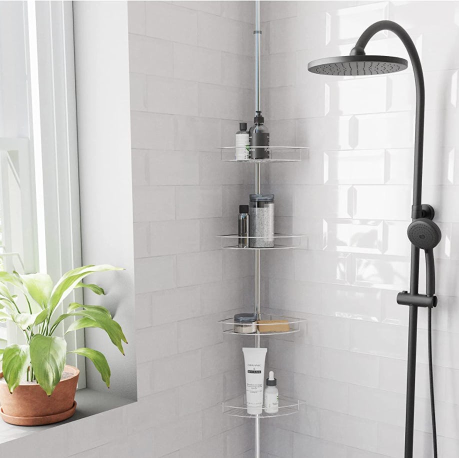 Zenna Home Tension Pole Shower Caddy