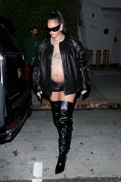 Rihanna's custom maternity outfit by Alexander Wang. 