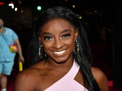 Simone Biles at the 2021 MTV Video Music Awards, ahead of her 25th birthday where she wore a glitter...