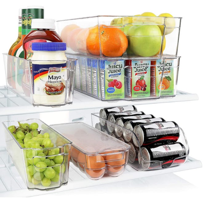 Greenco Refrigerator Organizer Bins (6 Pack)