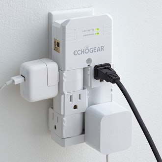 ECHOGEAR On-Wall Surge Protector with 6 Pivoting Outlets