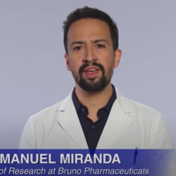 Lin-Manuel Miranda talks to the audience about a medical solution for families whose kids can't stop...