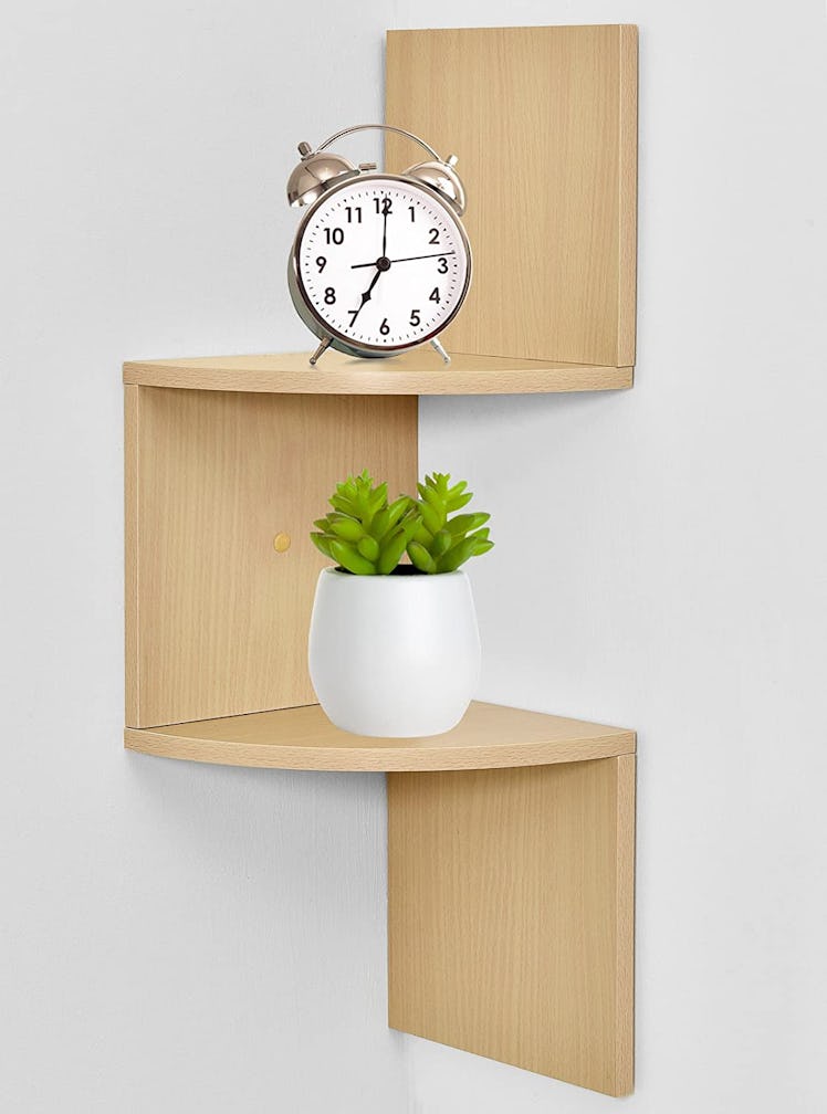 Greenco Zigzag Floating Corner Shelves