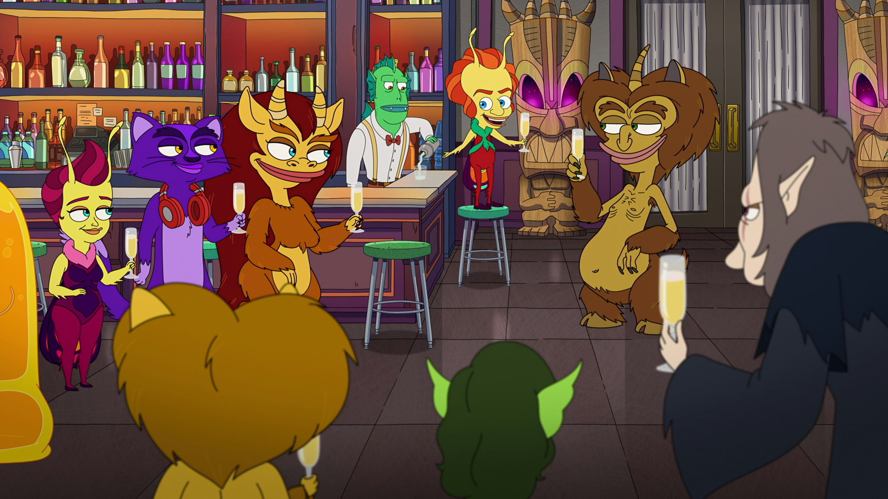 The Creatures Of Netflix’s Human Resources vs The Famous Actors Voicing Them. Photo via Netflix