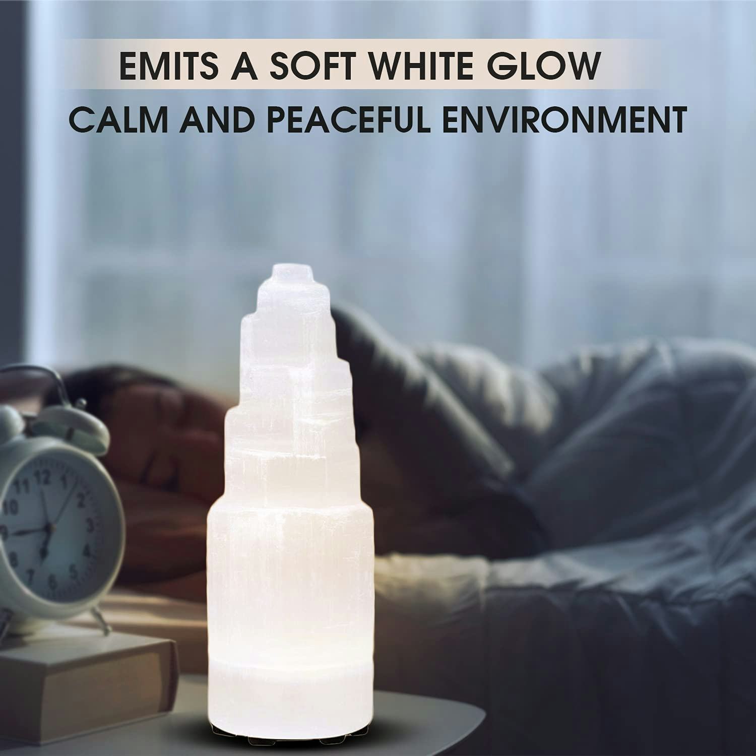 Himalayan Glow Natural Selenite Lamp