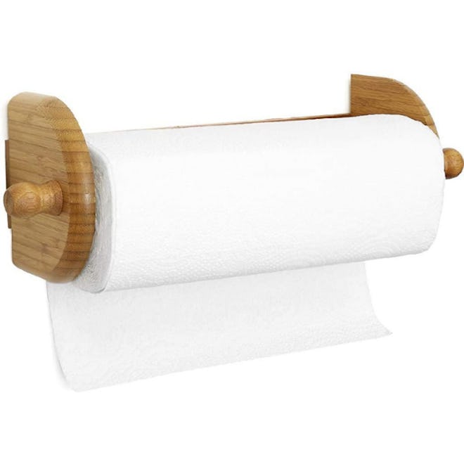 Greenco Premium Bamboo Wall Mount Paper Towel Holder