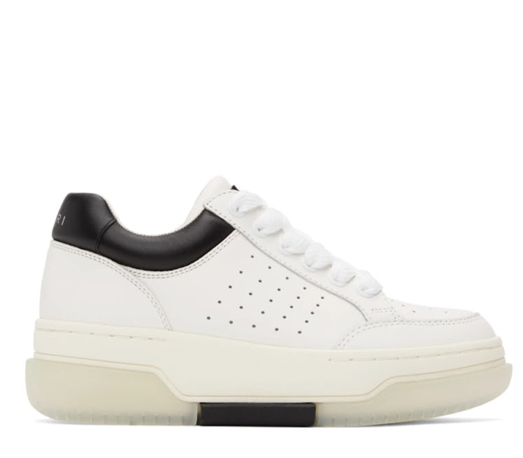 White & Black Stadium Low Sneakers