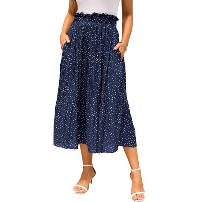 Naggoo Elastic Waist Midi Skirt
