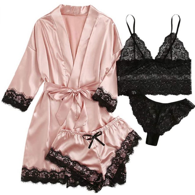 SOLY HUX Satin Pajama Set