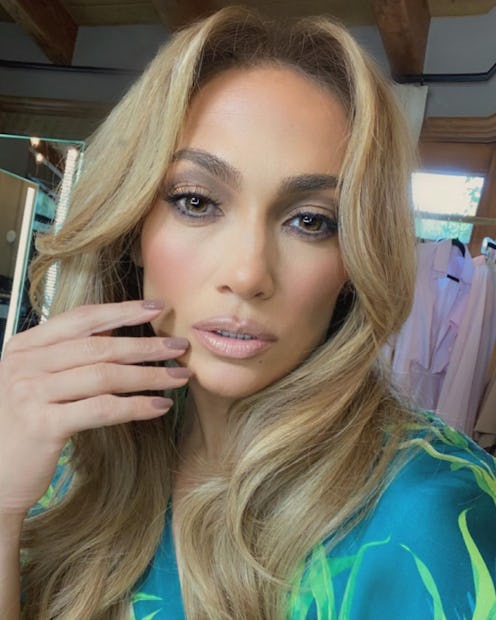 JLo nails close to face selfie