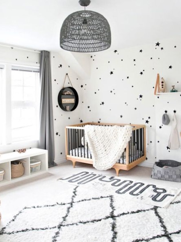 A star-themed baby boy nursery