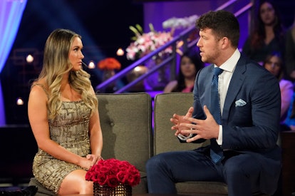 Rachel Recchia confronts Bachelor Clayton Echard at the After the Final Rose special