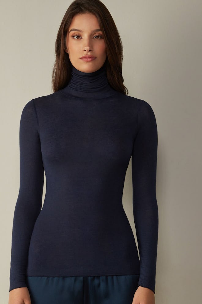 intimissimi Modal Cashmere Ultralight High-Neck Top