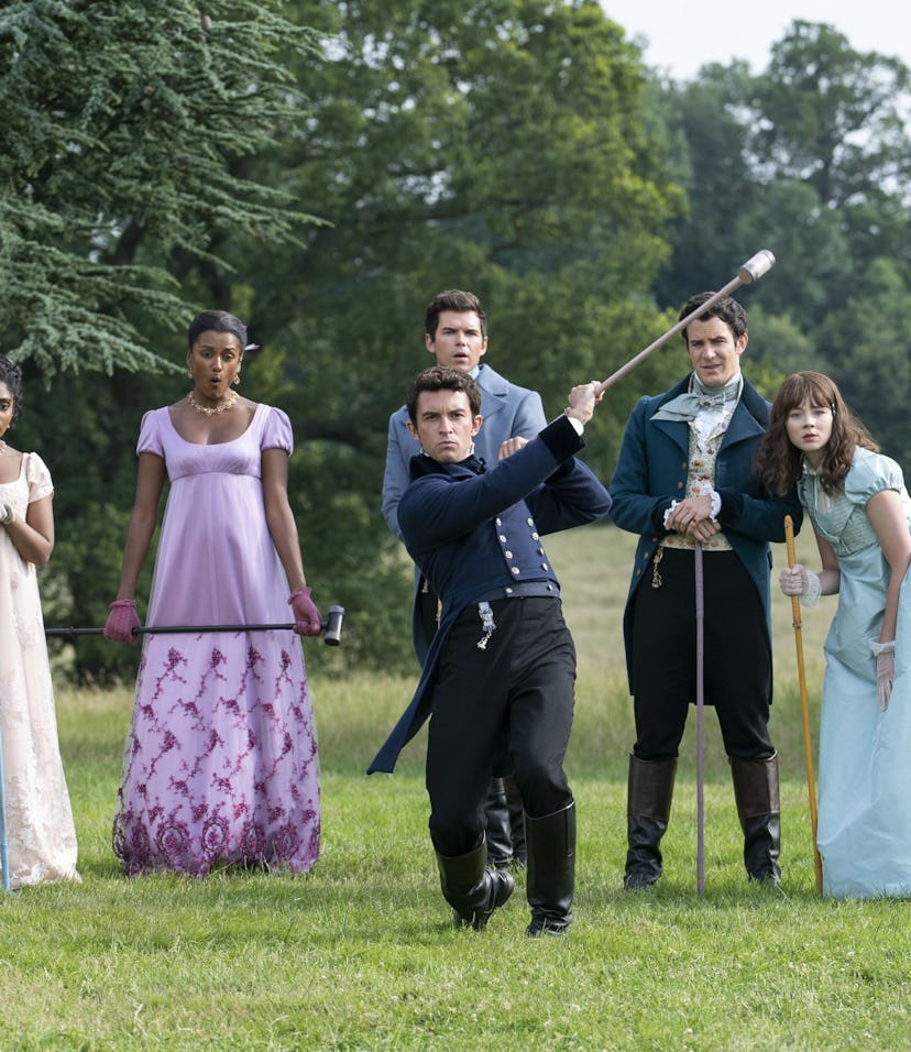 The cast of Bridgerton play pall mall