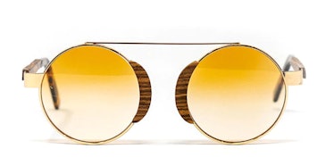 Metal sunglasses: Bôhten Eyewear Aristotle Gold Rosewood Sun UV400