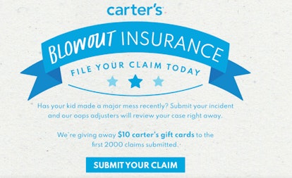 Carter's blowout insurance claim