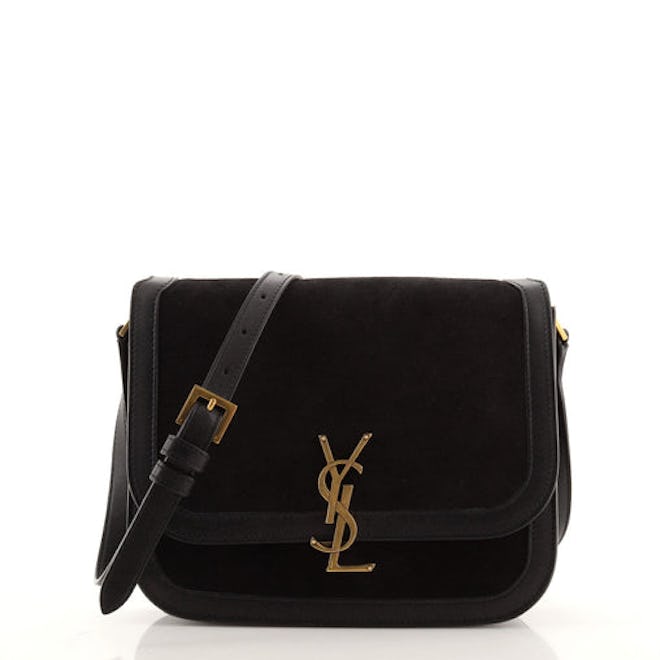 Saint Laurent Solferino Bag Suede Medium