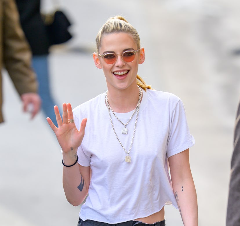 Kristen Stewart is seen at Jimmy Kimmel Live! on March 15, 2022.