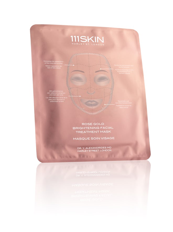 Five-Pack Rose Gold Brightening Facial Treatment Masks, 30 mL