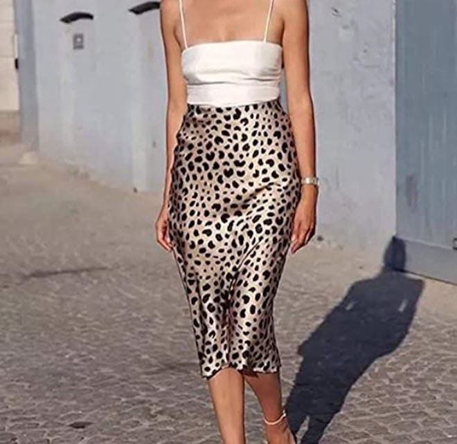 Soowalaoo Leopard Midi Skirt 