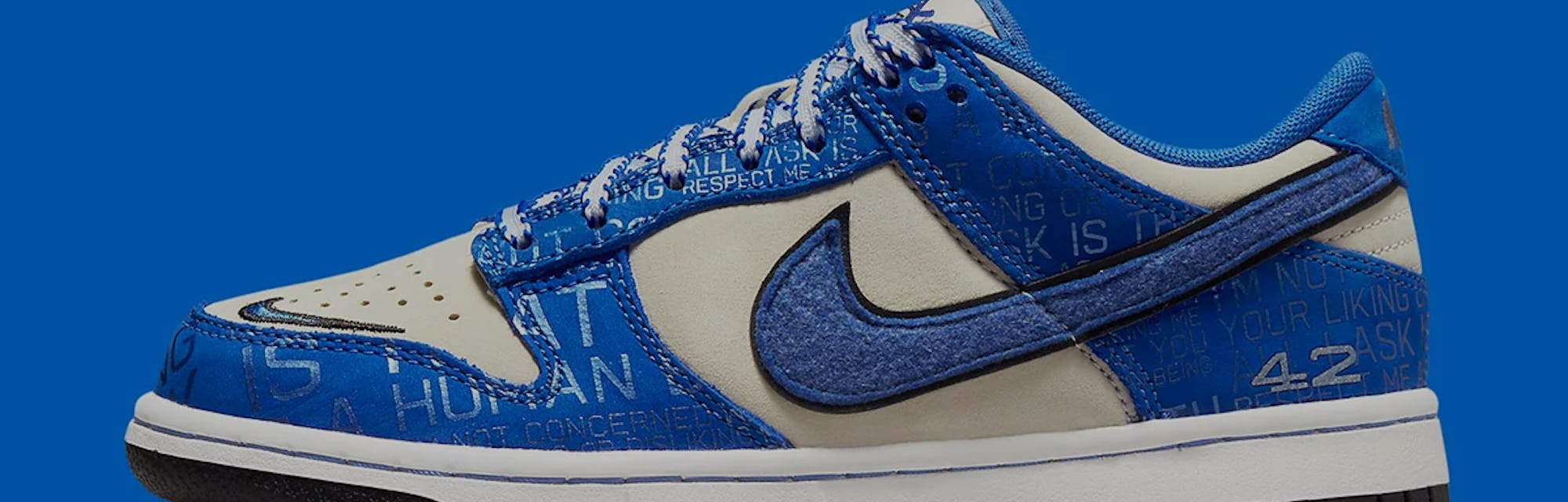 Nike pays tribute to Jackie Robinson with a Dodger Blue Dunk sneaker Nike pays tribute to Jackie Robinson with a Dodger Blue Dunk sneaker