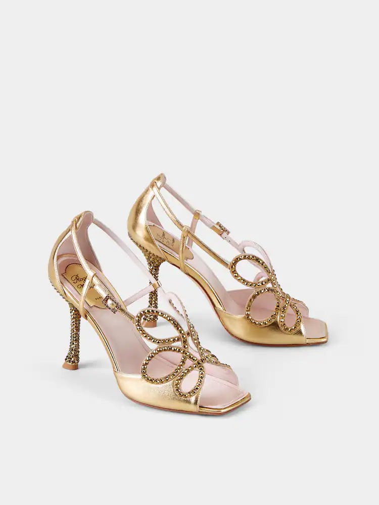 Vivier Queen Sandals in Leather
