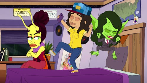 Keke Palmer voicing Rochelle the Love Bug, Sabrina Jalees voicing Nadja, and Rosie Perez voicing Pet...