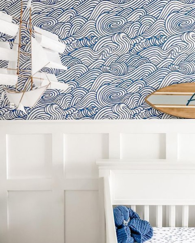A nautical-themed baby boy nursery