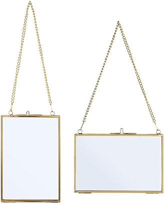 JuxYes Brass Wall Hanging Photo Frame