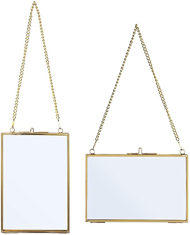 JuxYes Brass Wall Hanging Photo Frame