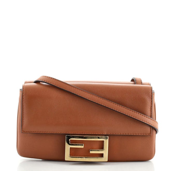 Fendi Duo Baguette Crossbody Bag Leather Small