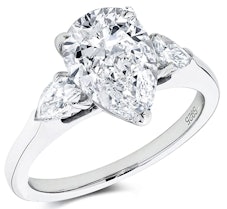 Bo.Dream 2ct Pear-Shaped Cubic Zirconia 3-Stone Engagement Ring