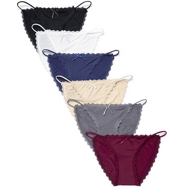 Camelia String Bikini Underwear (6 Pack)