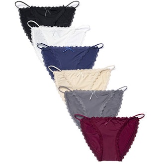 Camelia String Bikini Underwear (6 Pack)