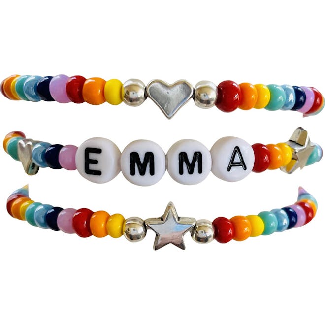 personalized rainbow bracelets for kids