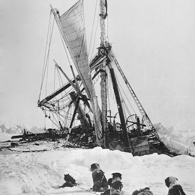 Endurance sinking into the ice