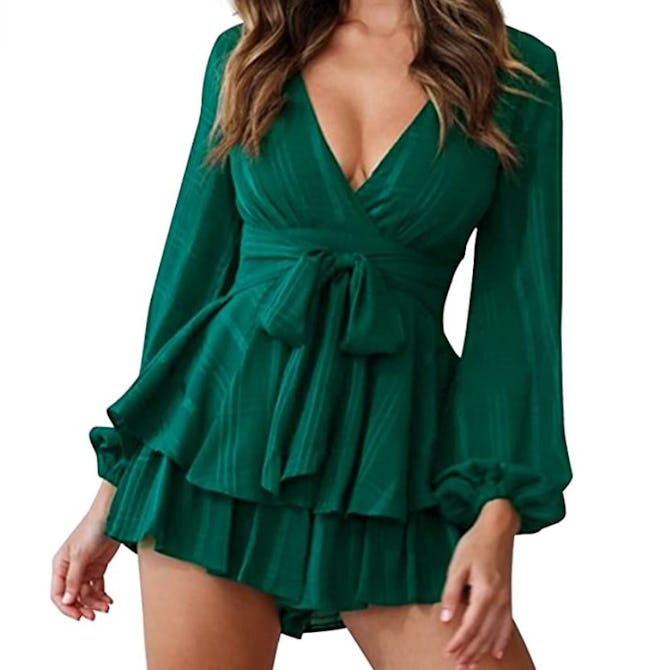 Relipop Ruffle Hem Short Romper