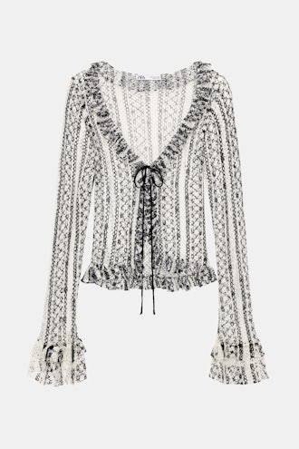 Ruffled Cardigan