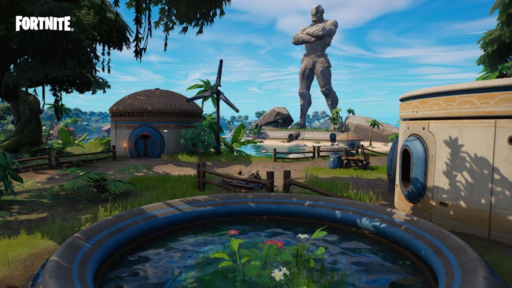 fortnite chapter 2 foundation statue overlook
