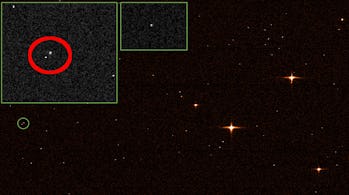 The James Webb Space Telescope's position in space.