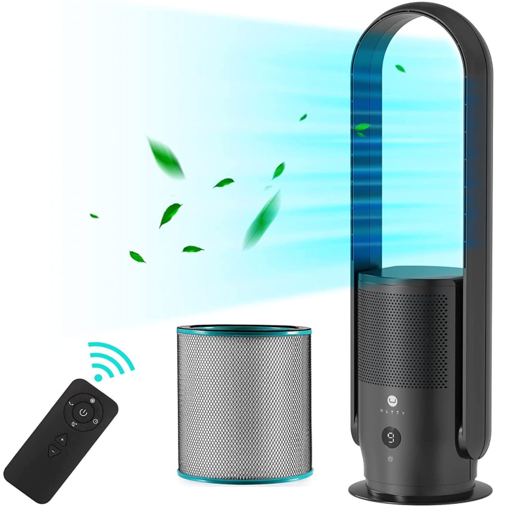 ULTTY Bladeless Tower Fan &amp; Air Purifier