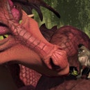 Donkey and dragon in love from Shrek