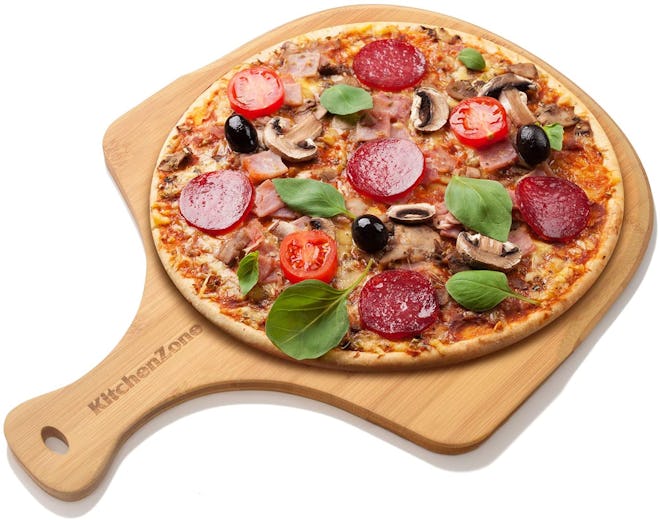KitchenZone Bamboo Wood Pizza Board
