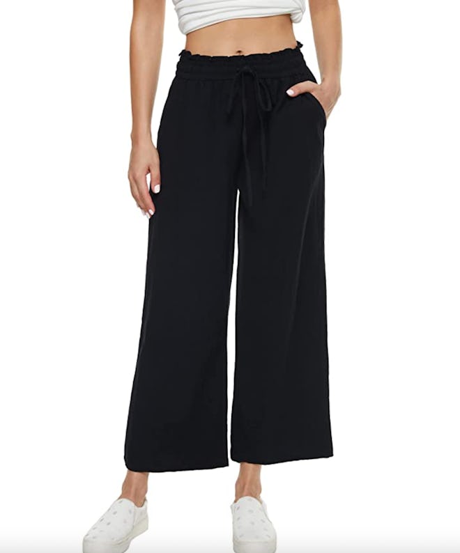 BCOFUI Womens Linen Wide Leg Pants