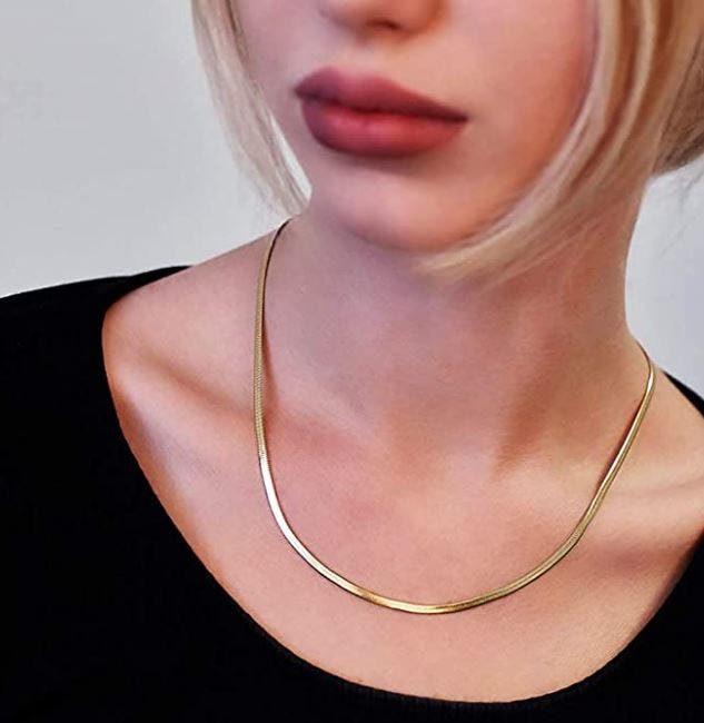 Fiusem Herringbone Chain Necklace