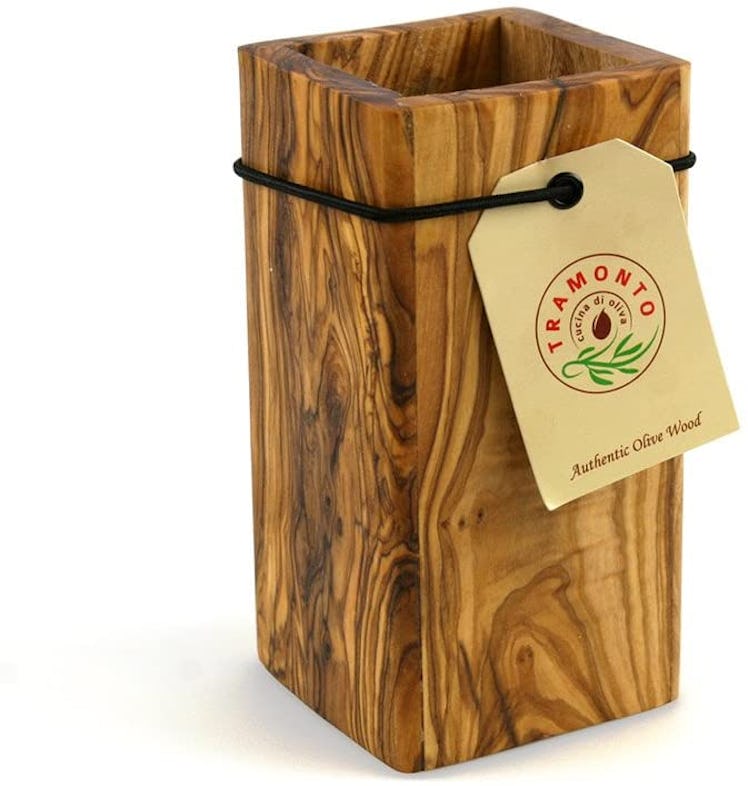 Tramanto Olive Wood Utensil Holder